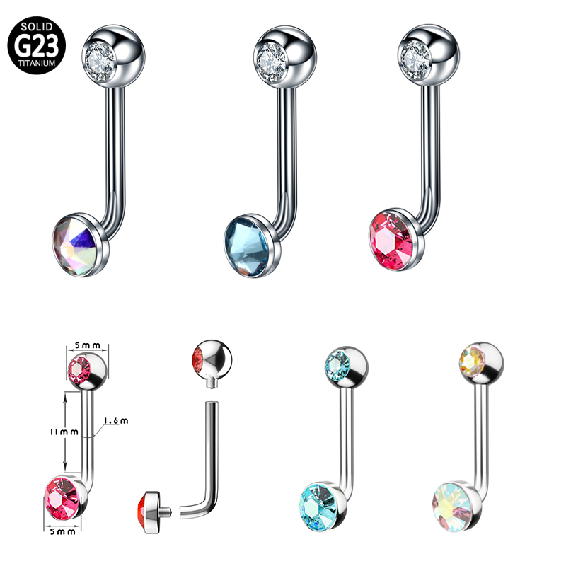 Christina Jewelry & Watches Marguerite Ørestik Forgyldt Sølv - 1 adet F136 titanyum 14G kübik