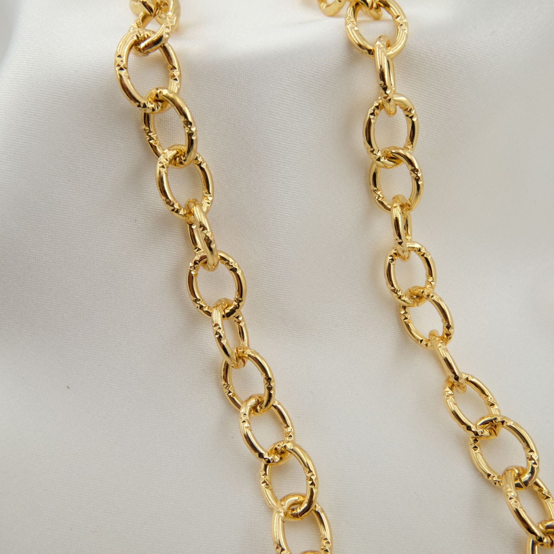 Hip Hop Chain Necklace - WT-BC199 18 K Altın Kaplama Bakır