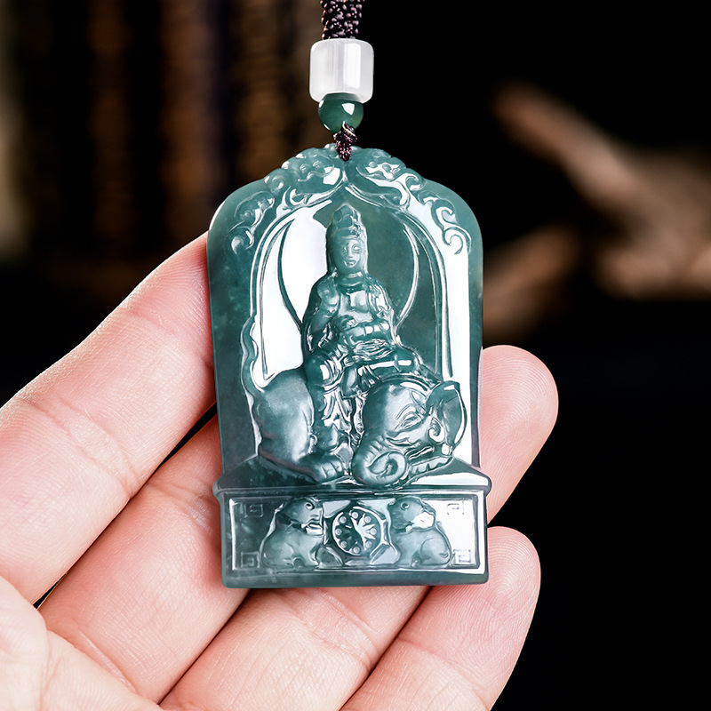 Jewelry & Watches Review - Doğal Birmanya Jadeit Guanyin Kolye Kolye