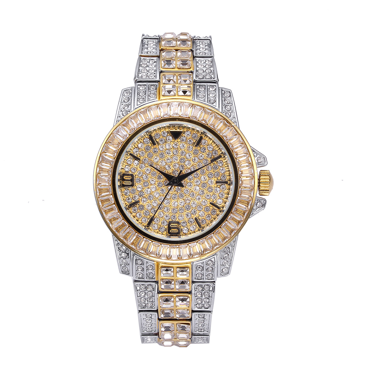 Jewelry Watches & Accessories - Lüks Tam Taş Kuvars Saatler Erkekler