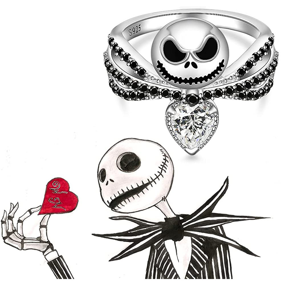Gothic Skull Ring - Disney Film Noel Öncesi Kabus Jack