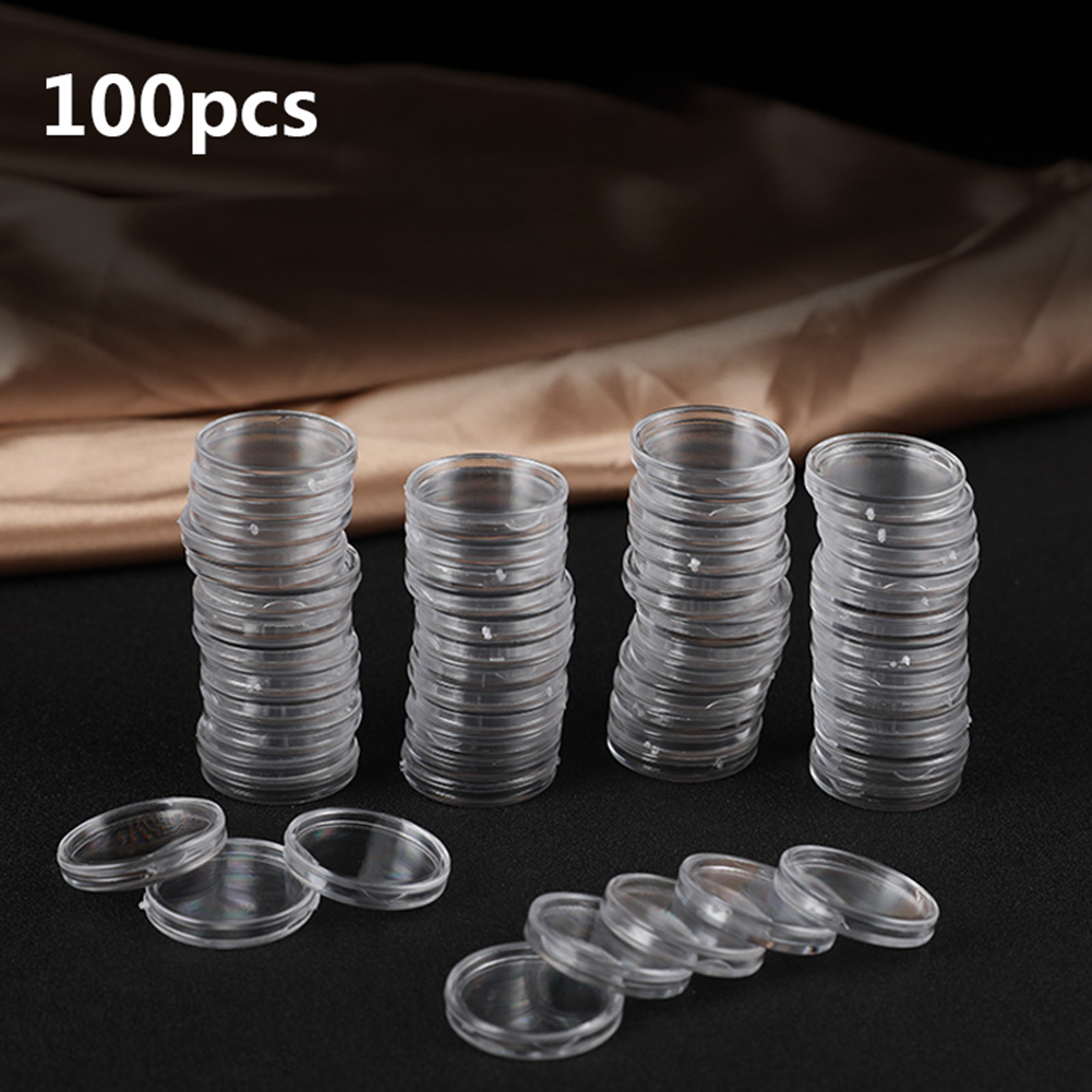 Collectors Coins Jewelry & Watches Of Smithtown - 100 adet Şeffaf Plastik Küçük Yuvarlak
