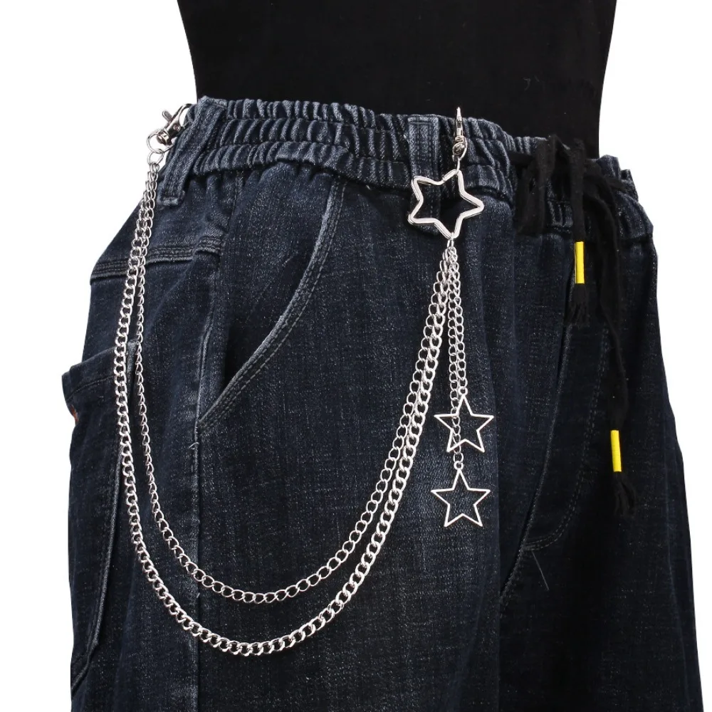 Hip Hop Chain Necklace - Charm Gümüş Renk Paslanmaz Çelik Hollow
