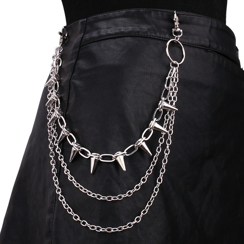 Hip Hop Chain Necklace - Hip Hop Punk Rock Metal Pantolon