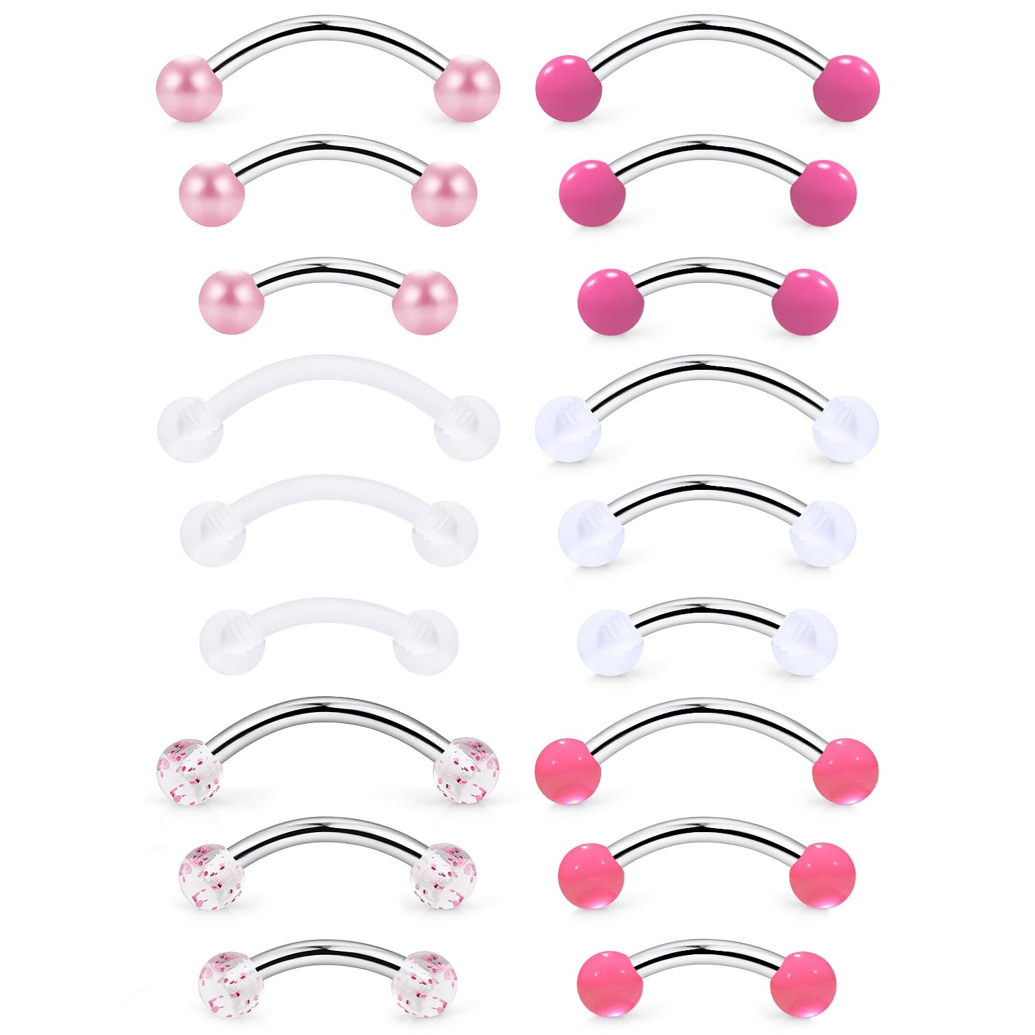 Christina Jewelry & Watches Marguerite Ørestik Forgyldt Sølv - 16g 6/8/10mm Kaş Rook Dikey-Labret Anti-Tragus
