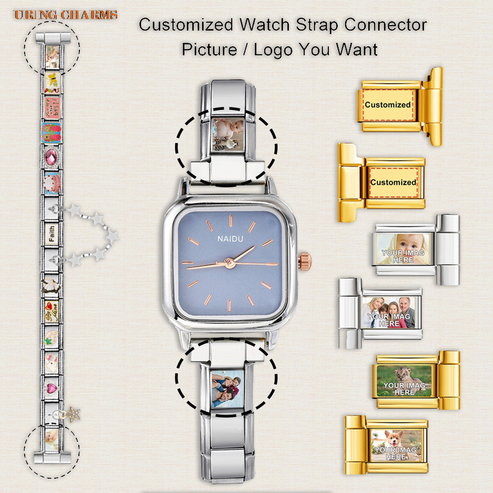 Italian Jewelry Watches - 1 çift Resim Logo Özelleştirilmiş saat