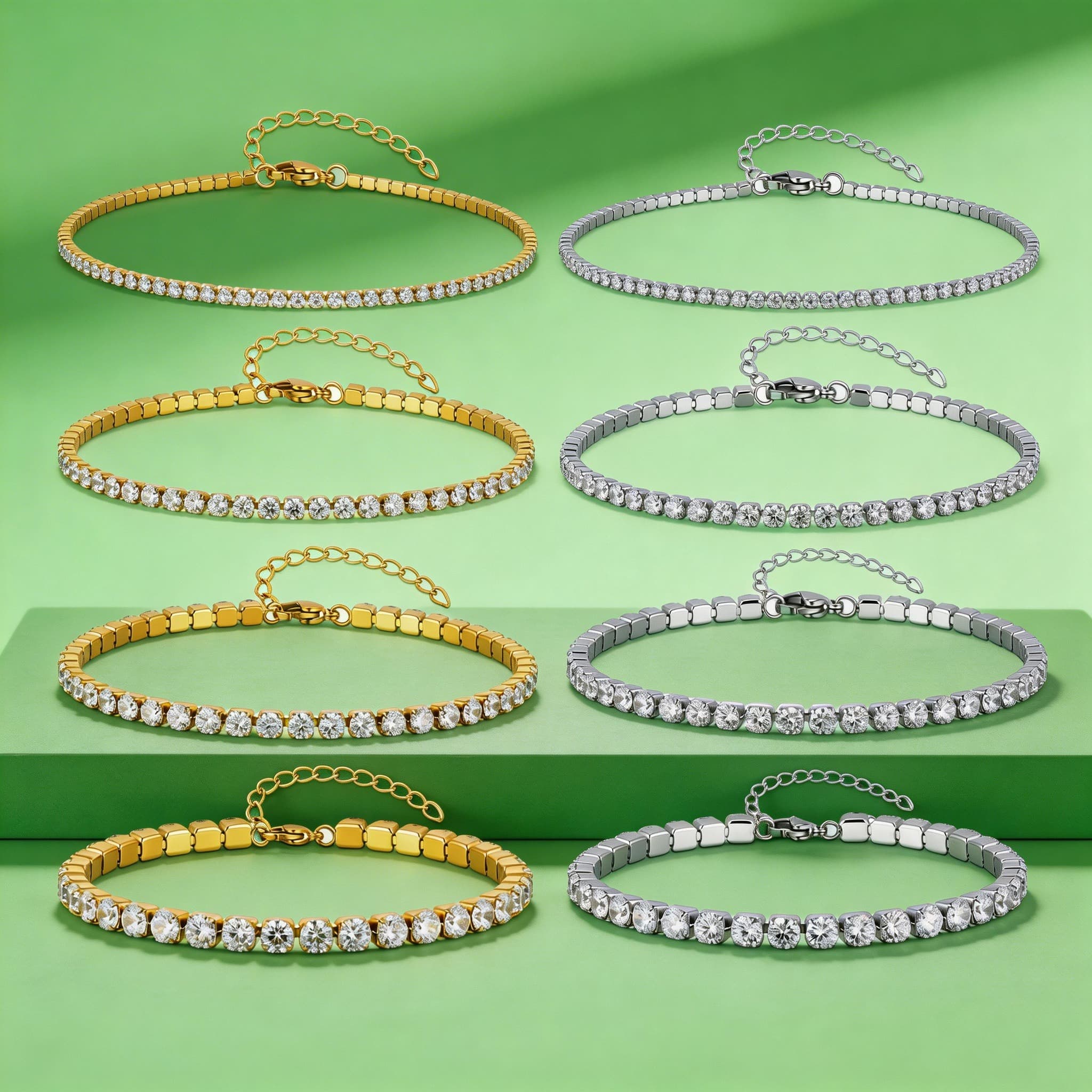 Jc Jewelry & Watches Photos - Kadınlar için 2/3/4/5MM Lüks Zirkon Tenis