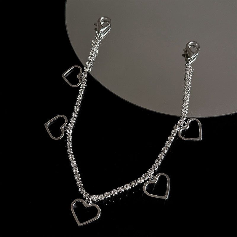 Hip Hop Chain Necklace - Avrupa ve amerika gümüş renk Hollow