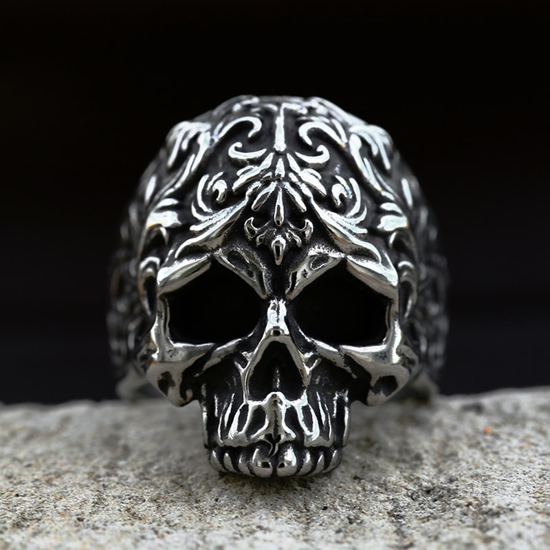 BEIER paslanmaz çelik adamın P - Gothic Skull Ring incelemesi ve fiyatı