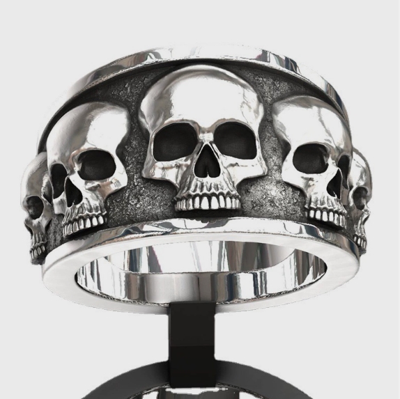 Yeni Sıcak Satış Klasik Paslan - Gothic Skull Ring incelemesi ve fiyatı