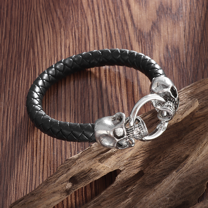 Gotik çift kafatası siyah örgü - Gothic Skull Ring incelemesi ve fiyatı