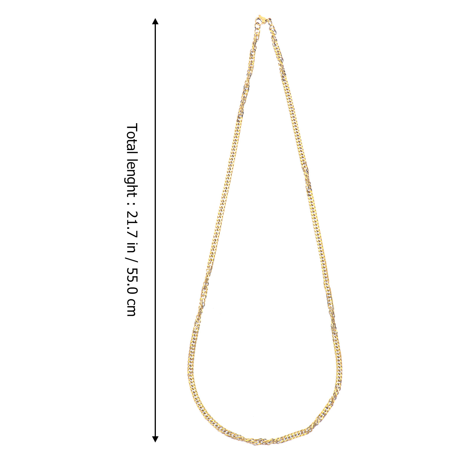 1 adet Altın Titanyum Çelik Çi - Hip Hop Chain Necklace incelemesi ve fiyatı