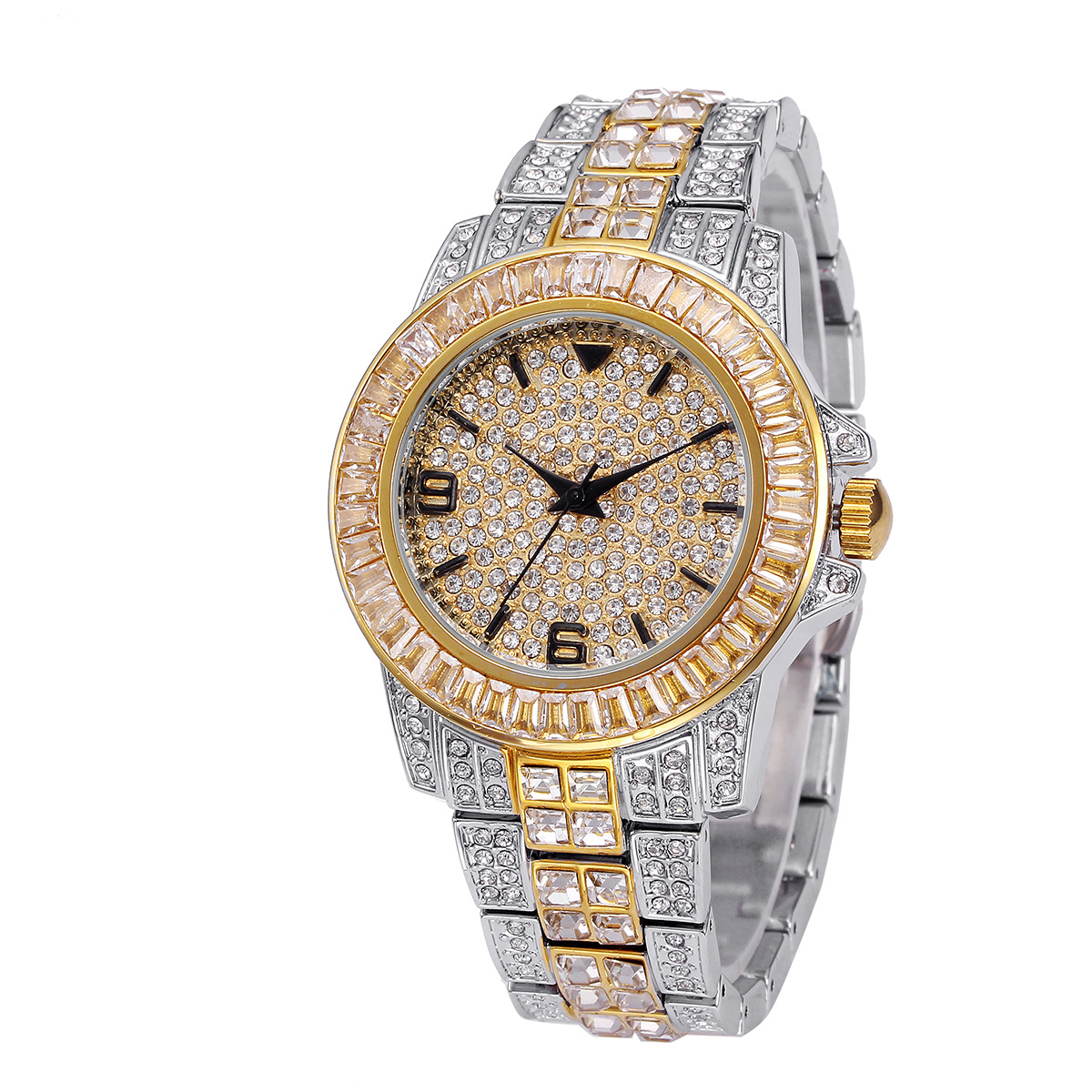 Lüks Tam Taş Kuvars Saatler Er - Jewelry Watches & Accessories incelemesi ve fiyatı