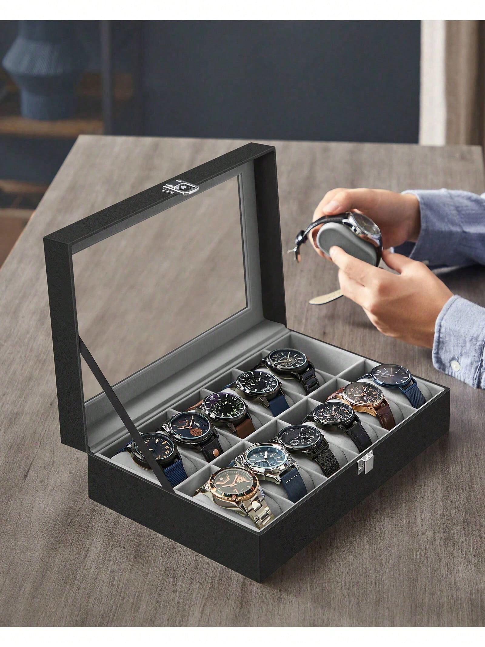 12 Yuvalı Kilitlenebilir Saat  - Jewelry Watches Box incelemesi ve fiyatı