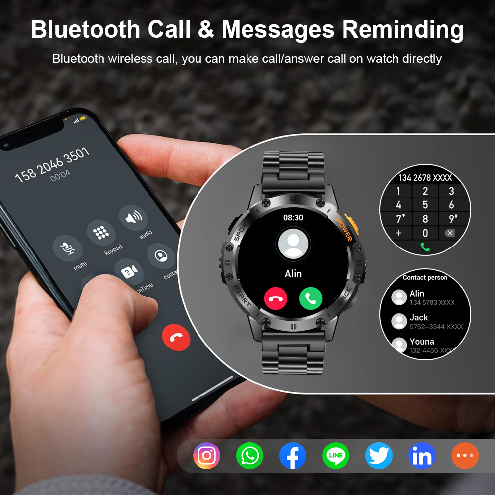 LIGE 1.43 Inç AMOLED Ekran Blu - Italian Jewelry Watches incelemesi ve fiyatı
