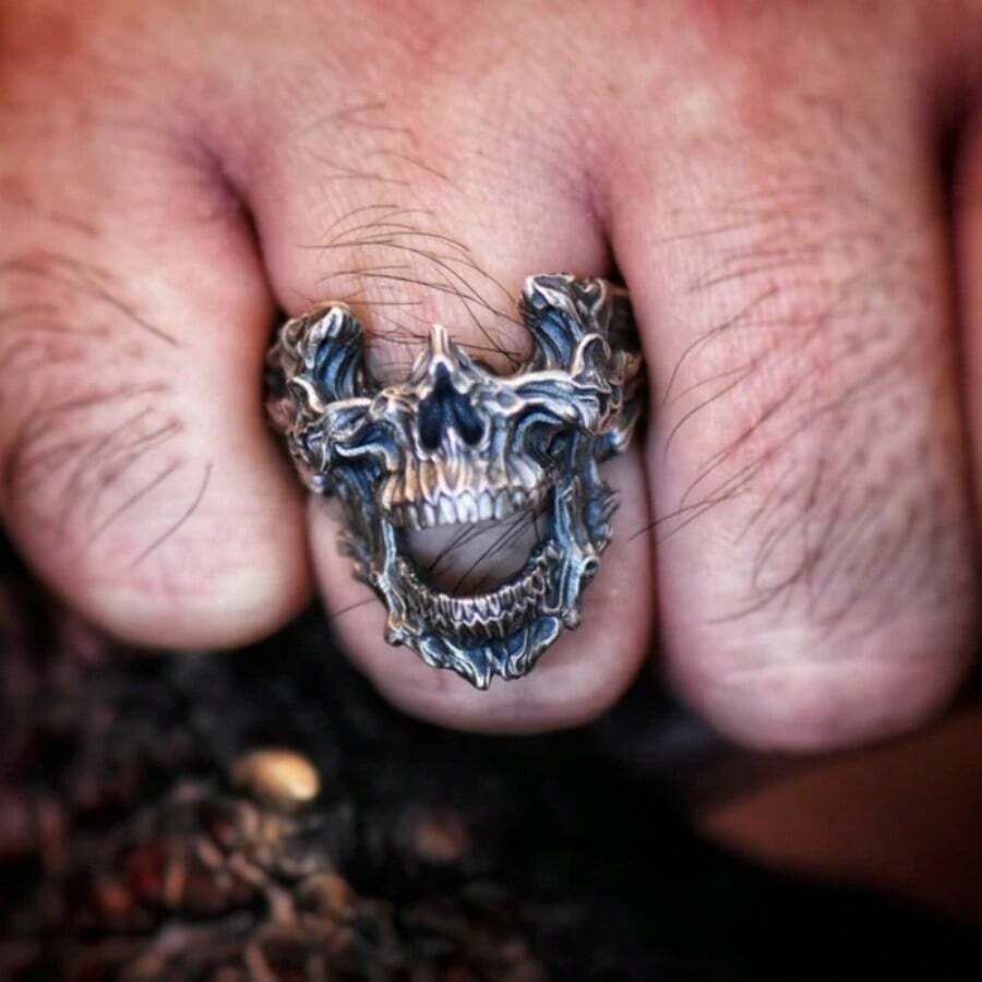 Vintage Gotik Ölüm Kafatası Ma - Gothic Skull Ring incelemesi ve fiyatı