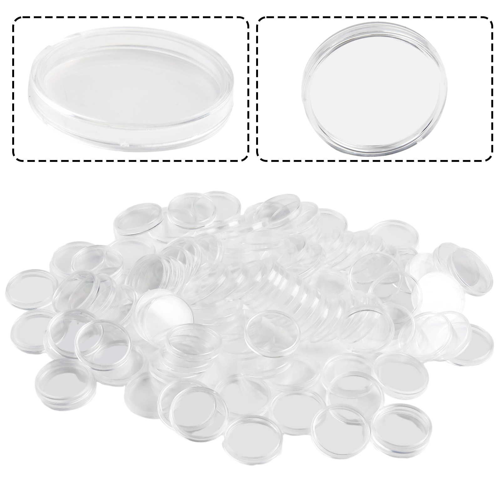 100 Adet Şeffaf Plastik Yuvarl - Collectors Coins Jewelry & Watches Of Smithtown incelemesi ve fiyatı