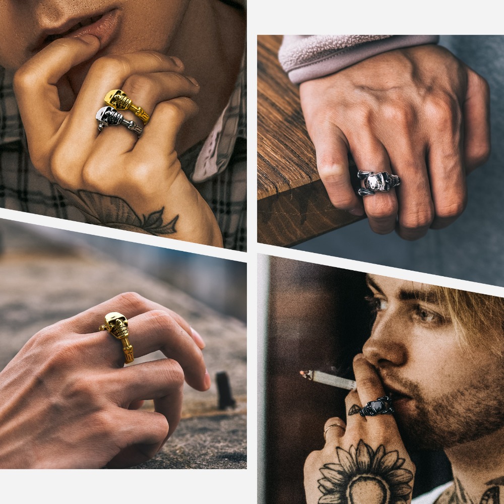 U7 Paslanmaz Çelik Şeytan Yüzü - Gothic Skull Ring incelemesi ve fiyatı