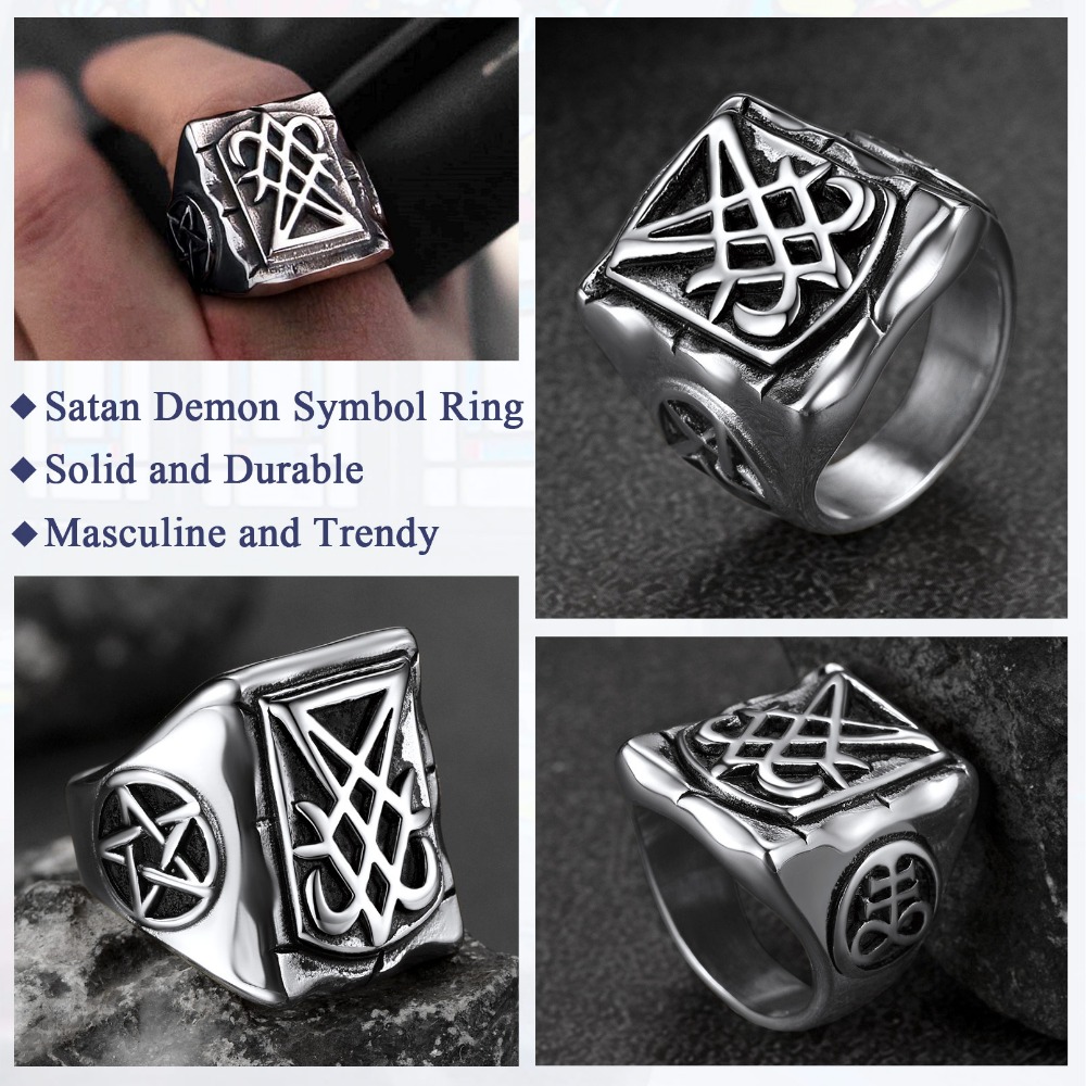 U7 Paslanmaz Çelik Şeytan Yüzü - Gothic Skull Ring incelemesi ve fiyatı