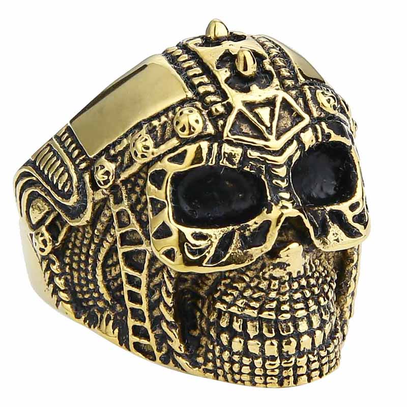 Erkek Yeni Punk 316L Paslanmaz - Gothic Skull Ring incelemesi ve fiyatı