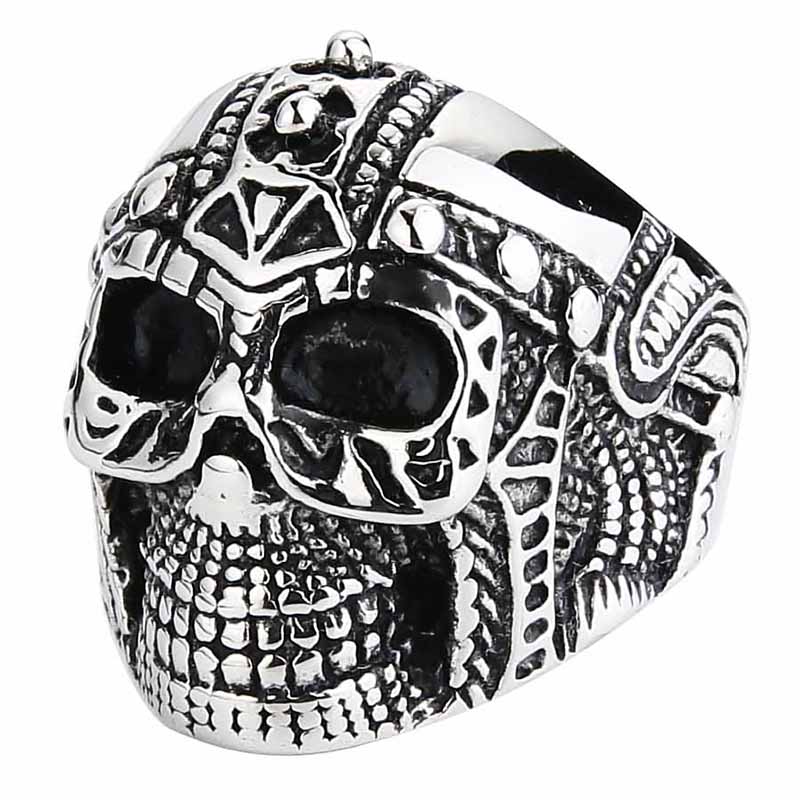 Erkek Yeni Punk 316L Paslanmaz - Gothic Skull Ring incelemesi ve fiyatı