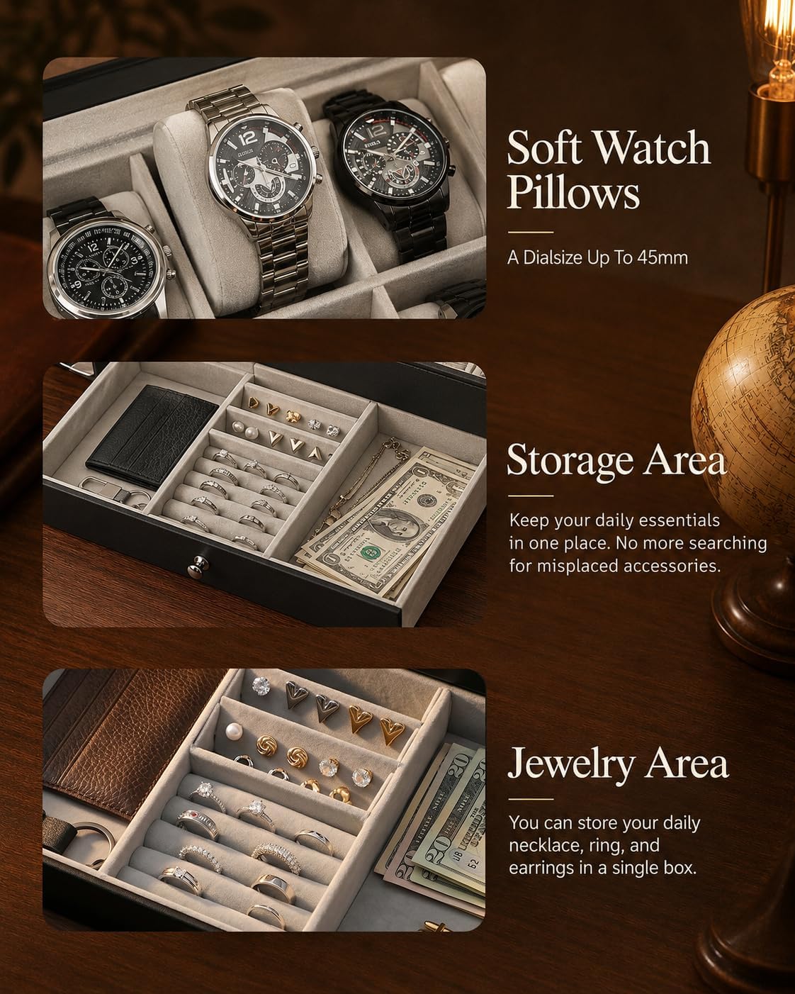 Erkekler İçin Saat Kutusu Düze - Jewelry Watches Box incelemesi ve fiyatı